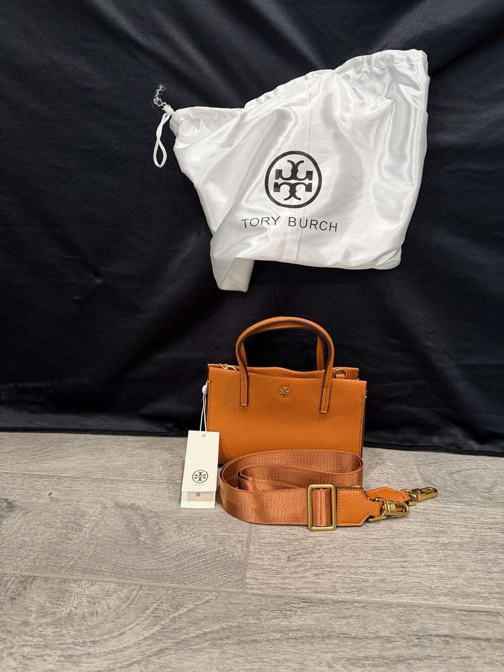Tory Burch Blake Mini Brown Leather Tote Crossbody Bag - NEW!!!